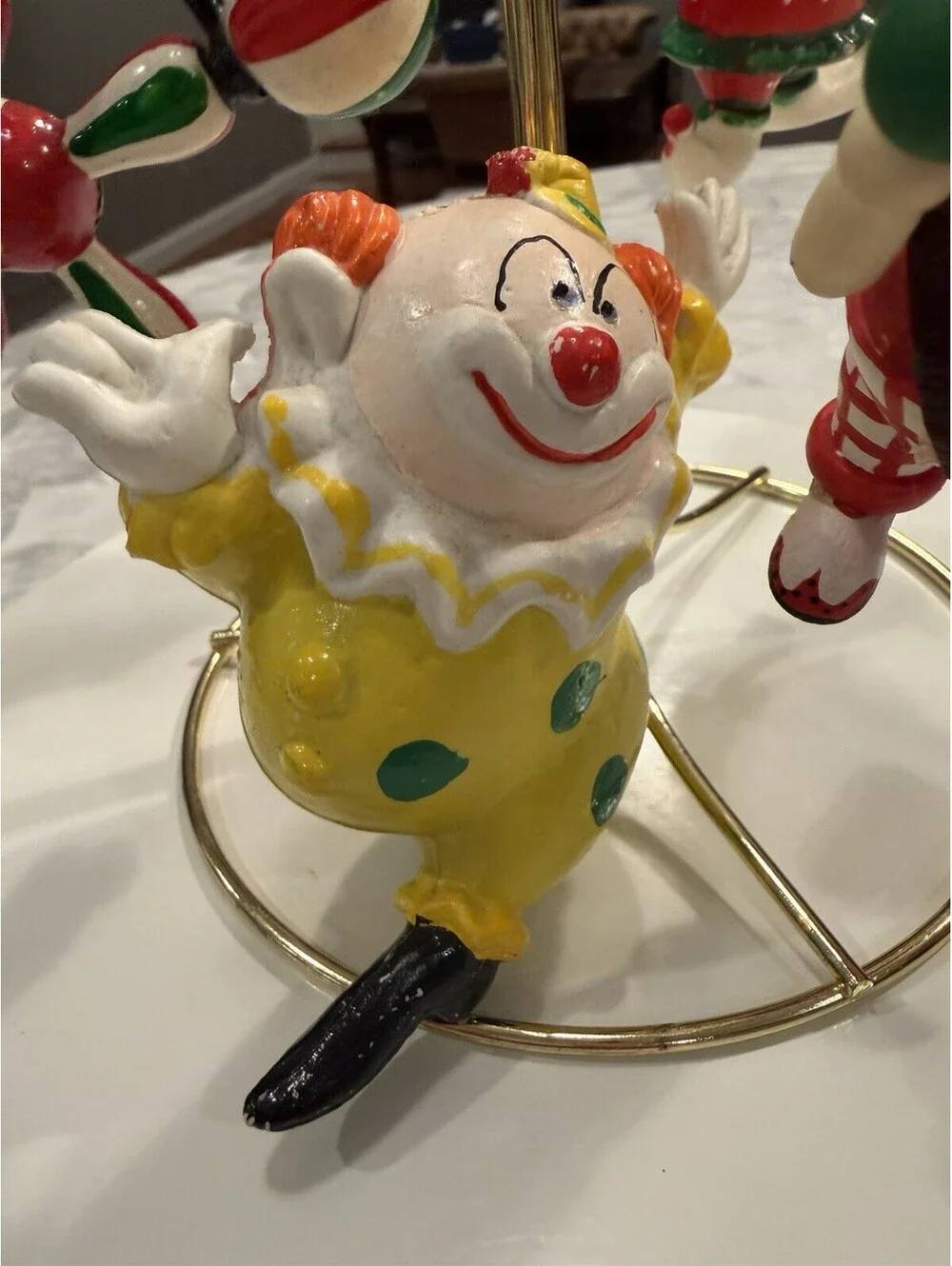 Vintage Clown Christmas Ornaments Set Of 4